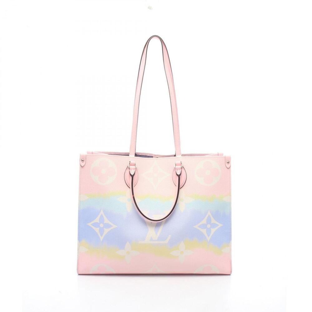Louis Vuitton OnTheGo GM LV Escale Pastel Tote Bag Handbag Coated Canvas Leat...